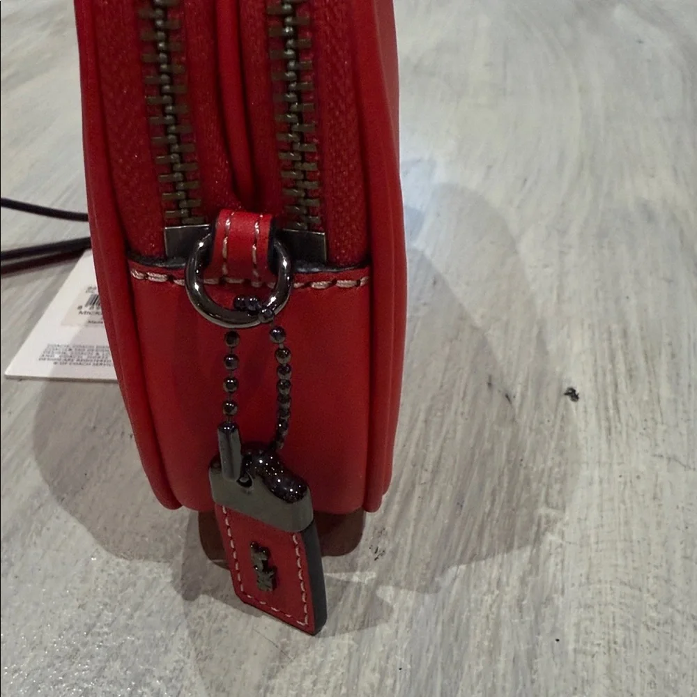 Coach Red Leather Mickey Wristlet/Crossbody